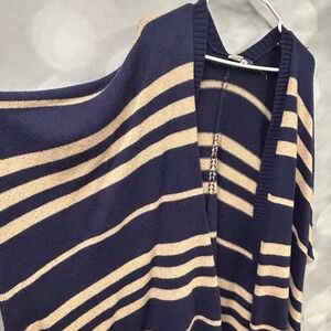 GAP navy and camel‎ open cardigan poncho. OSFM